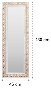 Greenford Zrkadlo s dreveným rámom obdĺžnikové 130 x 45 cm Vintage