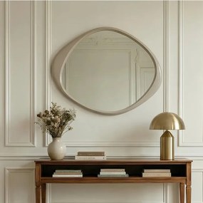 Oglinda de perete decorativa ORGANIC 90cm greige
