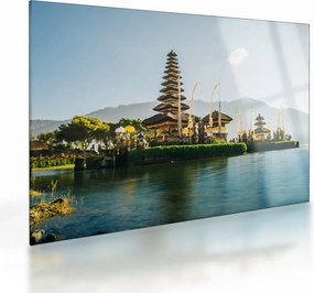 Tablou pe sticlă Mount Batur (70x50 cm)