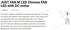 Lustra cu Ventilator si telecomanda JUST FAN M transparent