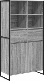 vidaXL Bufet 2 pcs Gri Sonoma 81 x 36 x 150.5 cm Lemn compozit