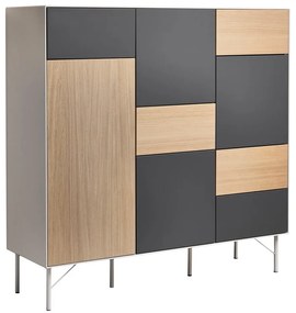 Comodă înaltă gri antracit-natural136x133 cm Edge by Hammel – Hammel Furniture