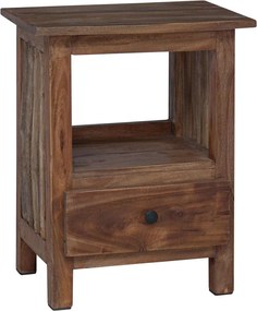 vidaXL Noptieră cu sertar Maro 30 x 30 x 47 cm Lemn recuperat masiv