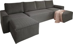 OFERTA Canapea gri inchis in U SMART COSARO 295x140 cm II. calitate