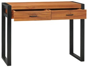 Birou cu 2 sertare, 100 x 40 x 75 cm, lemn de tec reciclat 100 x 40 x 75 cm