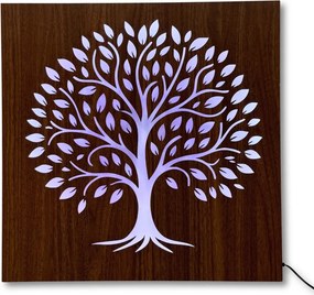 SENTOP | Tablou LED Copacul Vieții - decorațiune din lemn cu iluminare din spate - KROWE