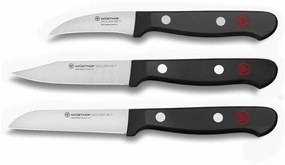 Set de cuțite de bucătărie pentru legume GOURMET 3 buc. negru Wüsthof