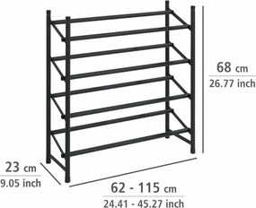 Wenko Pantofar telescopic din metal HERO