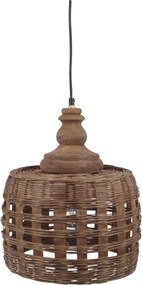 Lustra împletita manual din rattan si rachita, D31 cm