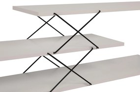 COMODA TV Zigzag, Alb - Gri - Galben - Stejar - Maro, 120 x 40 x 30 cm