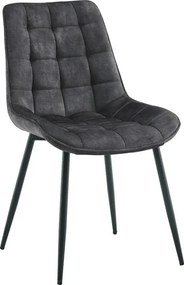 Set de 4 scaune ROADSTAR catifea gri inchis