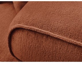 Canapea teracotă cu tapițerie din chenille 237 cm Whesley – Bobochic Paris