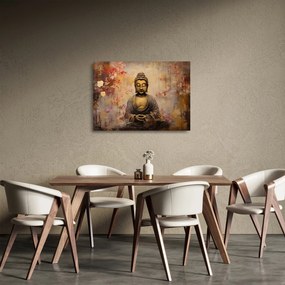 Tablou pe sticlă - Buddha, pictură (70x50 cm)