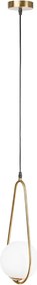 Pendul Nuli Erste Auriu 140x20x40cm 40W E14 - Corp Iluminat Modern Metal și Sticlă Elegant pentru Dining sau Dormitor, Înălțime Reglabilă 1.5m