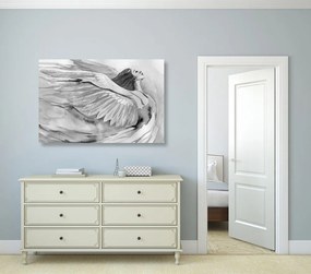 Tablou îngerul liber în design alb-negru