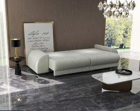 Canapea extensibilă dumonde cu 2 lăzi de depozitare si sezut confortabil din spuma high-density, Verona Ambiance Ivory 310x100 cm