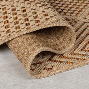 Covor tip traversă de exterior în culoare naturală 80x230 cm Nora Diamond – Flair Rugs