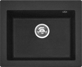 Chiuveta compozit Rea West XL negru metalic 50x60 cm