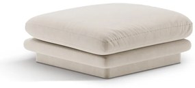 Taburet alb cu tapițerie din catifea Torino – Micadoni