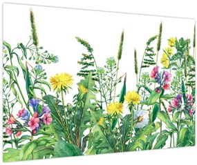 Tablou - Flori de pajiște pictate (90x60 cm)