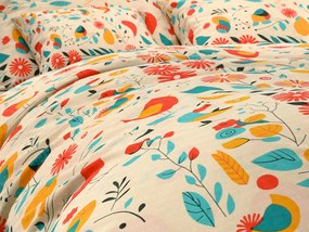 Lenjerie de pat din crep RETRO BIRD colorata Dimensiune lenjerie de pat: 70 x 90 cm | 140 x 200 cm
