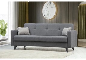 Canapea extensibilă KORFU, 3 locuri, gri închis