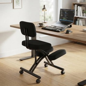Scaun ergonomic kneeling chair OFF 094 negru