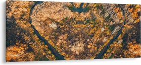 Tablou - Râu în formă de inimă (120x50 cm)