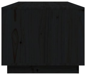 Masuta de cafea, negru, 100x50x41 cm, lemn masiv de pin Negru, 1