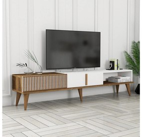 Masă TV/Dulap Tepeve (Nuc + alb) . 1095455