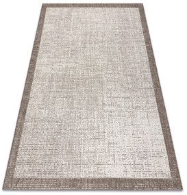 Covor sisal Floorlux 20401 Cadru şampanie si taupe