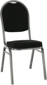Scaun JEFF 3 NEW, negru/gri, tesatura/metal, 46x57x93 cm