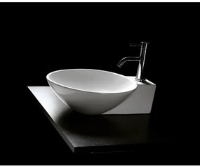 Bathco 0028 - Lavoar pentru blat BAYONA 42x50,5 cm porțelan/alb