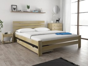 Pat inaltat PARIS 120 x 200 cm, pin Saltele: Cu saltele Coco Maxi 19 cm, Lamele de pat: Cu lamele drepte