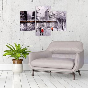 Tablou - Pictură în ulei a orașului II. (90x60 cm)