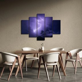 Tablou - cerul violet cu fulger (150x105 cm)