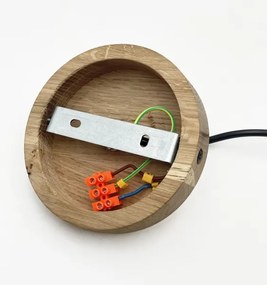 Lampă suspendată cu cablu ASTA 1x E27/60W/230V Ø 28 cm, stejar