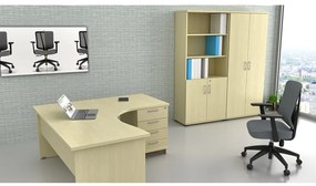 Set mobilier de birou Visio 9, dreapta, arțar
