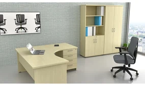 Set mobilier de birou Visio 9, dreapta, arțar