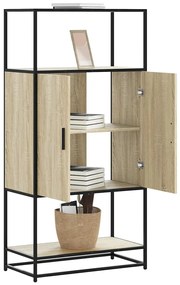 vidaXL Dulapuru Stejar Sonoma 68x35x139 cm lemn și metal prelucrat