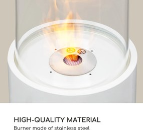 Blumfeldt Fiamme Tamburo, șemineu cu etanol, arzător inox, 0,8 litri, timp de ardere 4-5 ore.