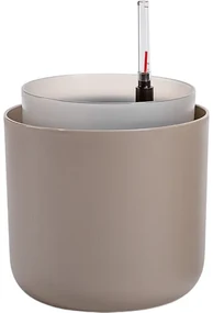 Ghiveci cu auto-irigare Plastia Tolita, maro, diam. 16 cm, diam. 16 cm