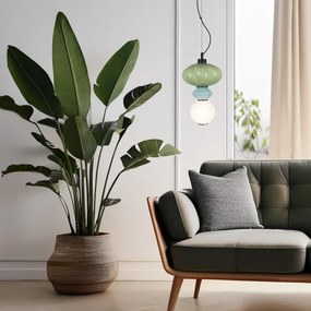 Lustră LED pe cablu ASCOLI LED/8W/230V d. 20 cm verde/albastru