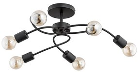 Lustră aplicată HELIX 6xE27/15W/230V neagră
