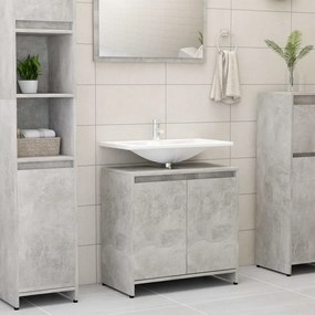 Dulap de baie, gri beton, 60 x 33 x 61 cm, PAL Gri beton, 1