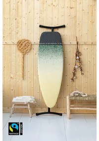 Masa de calcat Brabantia D 1008898, 135x45 cm, 7 pozitii de reglare, Zona de calcat rezistenta la caldura, Galben/Verde