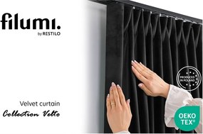 Draperie neagră dimout (semi-opacă) din catifea 140x175 cm Velto – Filumi