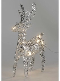 Ren de Crăciun luminos Silver, 21 x 14 cm, 30micro LED, cu baterii