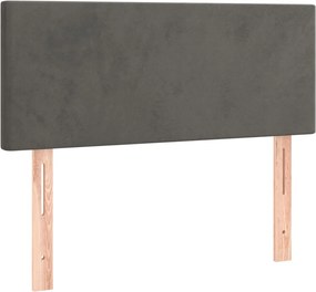vidaXL Tăblie de pat, gri închis, 90x5x78/88 cm, catifea