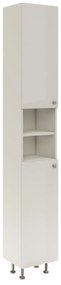 Soldat Baie Zaria, 2 Usi, Alb lucios/Alb, MDF, L 30 x l 27 x H 190 cm